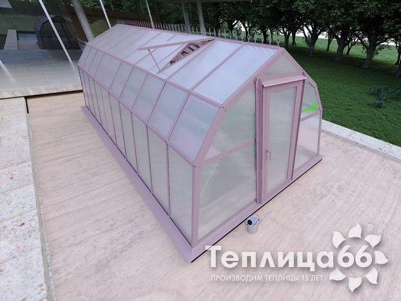 Теплица Рада Байкал из поликарбоната, ширина 3 метра